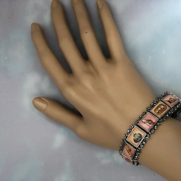 Shoes and Handbags Icons Tile Stretchable Bracelet - Picture 2 of 2